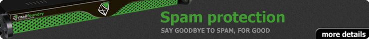 Mailfoundry email spam protection included with all Hosting Plans