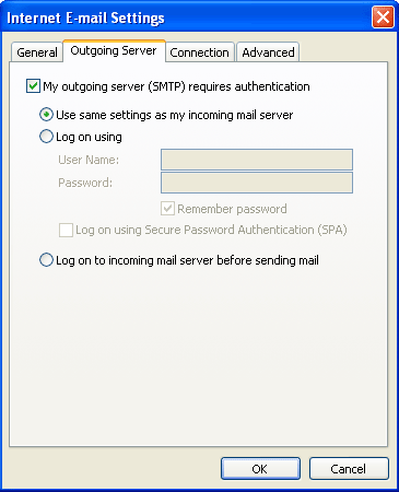 Outlook SMTP Authentication (0x800CCC0B)